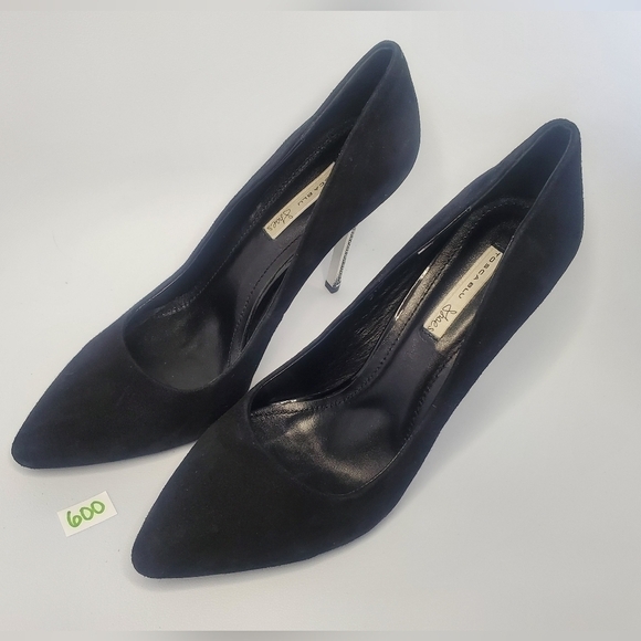 Black Suede embossed silver stilleto heels by TOSCA BLU shoes sz 40 EU (… - Picture 2 of 13